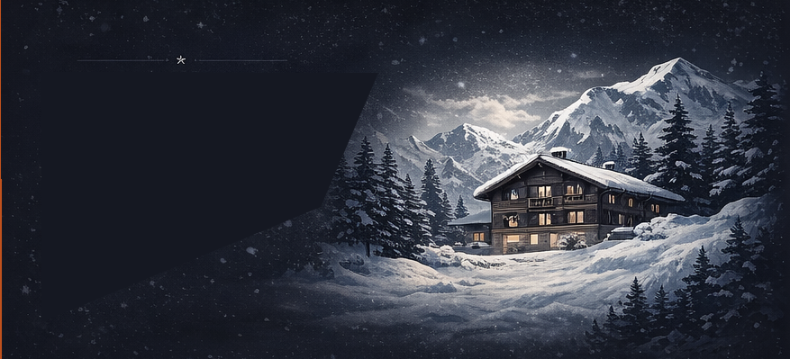 Alpine house in winter